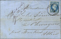 Bureau De Passe 1307 / N° 22, Au Recto Mention Manuscrite '' Boîte Mobile De Saint Jean De Losne ''. 1866. - TB / SUP. - 1862 Napoleone III