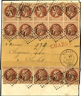 GC 3301 / N° 26 Bloc De 10 + Bande De 3 + Paire Càd T 17 SARLAT (23) Sur Lettre Chargée Locale. 1869. - TB / SUP. - R. - 1863-1870 Napoléon III. Laure
