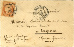 Càd CHERBOURG  / MANCHE / N° 38 Sur Lettre Adressée à Un Marin à Cayenne. 1877. - TB. - 1870 Beleg Van Parijs
