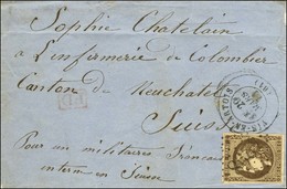 GC 4298 / N° 47 Càd VIS-EN-ARTOIS (61) Sur Lettre Adressée à Un Militaire Internée En Suisse à Neufchâtel. 1871. - TB. - 1870 Uitgave Van Bordeaux