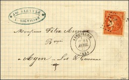 GC 24 / N° 48 Ocre (belle Nuance) Càd T 17 AIGUILLON (45). 1871. - TB / SUP. - R. - 1870 Emissione Di Bordeaux