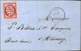 GC 1062 / N° 49 Rose Carmin Càd T 16 CLUSES (89) Sur Lettre 3 Ports Pour Annecy. 1871. - SUP. - R. - 1870 Bordeaux Printing