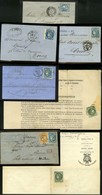 Lot De 7 Lettres Avec Timbres De L'Emission De Bordeaux. - B / TB. - 1870 Bordeaux Printing