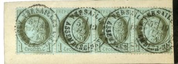 Càd VERSAILLES / ASSEMBLEE NATle / N° 50 Bande De 4 Sur Fragment. 1874. - SUP. - 1871-1875 Ceres