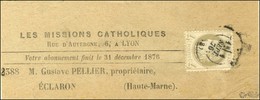 Càd LYON / N° 52 Sur Bande D'imprimé Pour Eclaron. 1876. - TB. - 1871-1875 Cérès