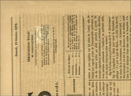 Oblitération Typo / N° 52 Sur Journal Complet Le Gers Daté Du 12 Octobre 1872. - SUP. - R. - 1871-1875 Cérès