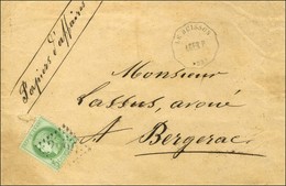 GC 2590 / N° 53 Conv Stat LE BUISSON / AGEN.P Sur Papiers D'affaires Pour Bergerac. 1876. - TB / SUP. - 1871-1875 Cérès