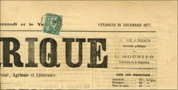 Càd ST BRIEUC / CÔTES DU NORD / N° 63 Sur Journal Complet L'Armorique Daté Du 21 Décembre 1877. - TB. - R. - 1876-1878 Sage (Type I)