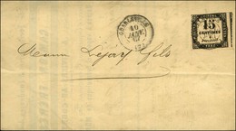 Càd T 15 CHARLEVILLE (7) / Timbre-taxe N° 3 Percé En Ligne. 1867. - TB. - 1859-1959 Lettres & Documents
