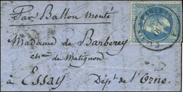 Lettre Avec Texte Daté De Paris Le 1 Octobre 1870 Pour Essay Càd CALAIS A PARIS / F 8 OCT. 70, Au Verso Càd D'arrivée 12 - War 1870