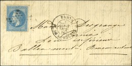 Etoile 1 / N° 29 Càd PARIS / PL. DE LA BOURSE 2 OCT. 70 Sur Lettre Pour Pornic, Au Verso Càd D'arrivée 16 OCT. 70. LE WA - Guerre De 1870