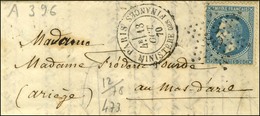 Etoile 35 / N° 29 Càd PARIS / MINISTERE DES FINANCES 13 OCT. 70 Sur Lettre Pour Le Mas-d'Azil, Au Verso Càd D'arrivée 17 - Oorlog 1870