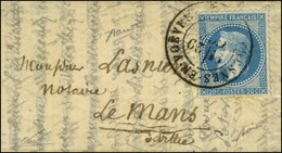 Lettre Avec Texte Daté De Paris Le 8 Octobre 1870 Pour Le Mans, Au Recto Càd FRESNES-EN-VOVRE (53) 29 OCT. 70. Pli Confi - Guerra Del 1870