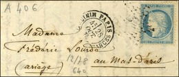 Etoile 35 / N° 37 Càd PARIS / MINISTÈRE DES FINANCES 28 OCT. 70 Sur Lettre Pour Le Mas-d'Azil, Au Verso Càd D'arrivée 3  - Krieg 1870