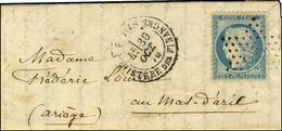 Etoile 35 / N° 37 Càd PARIS / MINISTERE DES FINANCES 30 OCT. 70 Sur Lettre Pour Le Mas-d'Azil, Au Verso Càd De Passage B - Guerra Del 1870