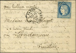 Etoile 9 / N° 37 Càd PARIS / R. MONTAIGNE 15 NOV. 70 Sur Lettre Avec Très Bon Texte Historique Et Les 4 Questions Pour L - Guerra Del 1870