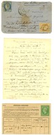 Etoile 20 / N° 37 Càd PARIS / R. St DOMque St Gn 15 NOV. 70 Sur Lettre Pour Salins Du Jura Réexpédiée En Suisse à L'aide - Guerre De 1870