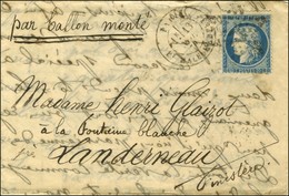 Etoile 37 / N° 37 Càd PARIS / BT MALESHERBES 13 NOV. 70 Sur Lettre Avec Long Et Très Bon Texte Sur Les Divers Moyens De  - Oorlog 1870