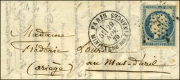 Etoile 35 / N° 37 Càd PARIS / MINISTERE DES FINANCES 29 NOV. 70 Sur Lettre Pour Le Mas-d'Azil, Au Verso Càd D'arrivée 4  - Krieg 1870