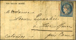 Càd Rouge PARIS (SC) 21 DEC. 70 / N° 37 Sur Gazette N° 18 Pour Luc Sur Mer, Au Verso Càd D'arrivée 25 DEC. 70. LE DELIVR - War 1870