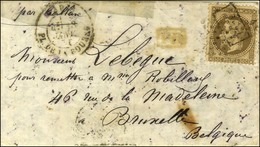 Etoile 1 + P.P. / N° 30 Càd PARIS / PL. DE LA BOURSE 18 JANV. 71 Sur Lettre Pour Bruxelles, Au Verso Càd D'arrivée 25 JA - War 1870