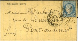 Etoile 17 / N° 37 Càd PARIS / R. DU PONT NEUF 20 JANV. 71 Sur Gazette N° 29 Pour Pont-Audemer, Au Verso Càd D'arrivée Da - War 1870