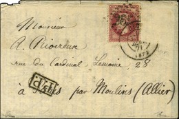 GC 2656 / N° 32 Càd NICE (87) Sur Boule De Moulins Avec Texte Daté De Nice Le 9 Janvier 1871. Au Recto, Griffe P.P. En C - War 1870