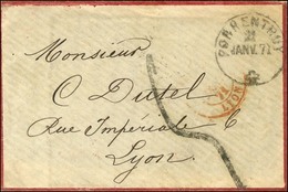 Lettre Avec Texte Daté Les Forges Le 5 Décembre 1870 Transmise Par Passeur Pour Lyon. Au Recto, Càd PORRENTRUY 21 JANV.  - Guerra Del 1870