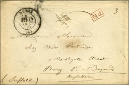 Càd T 17 MERIS (3) 15 OCT. 70 Sur Lettre Payée En Numéraire Faute De Timbre, Pour L'Angleterre. - TB. - Krieg 1870