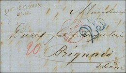 Càd Rouge METZ / F Sur Lettre Pour Brignals, Taxe 25 DT Bleue. 1871. - TB / SUP. - Covers & Documents