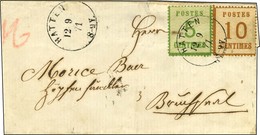 Càd HATTEN / Alsace N° 4 + 5 Sur Lettre Pour Le Würtenberg. 1871. - TB / SUP. - Storia Postale