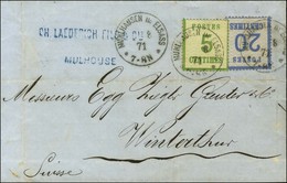 Càd MUHLHAUSEN IM ELSASS / Alsace N° 3 + 6 Sur Lettre Adressée à Winterthur (Suisse). 1871. - TB / SUP. - Storia Postale