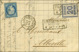 Cachet Encadré STRASSBURG I ELS / BAHNHOF 1 10 71 / Als. N° 6 + N° 60 Obl. AVP 1 Sur Lettre En Affranchissement Mixte Po - Storia Postale