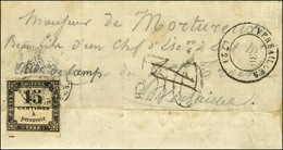 Càd VERSAILLES / Taxe N° 3 (pli) Sur Lettre D'un Prisonnier De La Commune Avec Texte Daté Du Camp De Satory Adressée Loc - Guerra Del 1870