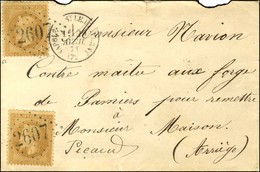 GC 2607 / N° 28 (2) Càd NAPOLEON-ST LEU-TAVERNY (72) 29 AVRIL 71 Sur Lettre Avec Texte Daté De Paris Acheminée Par Passe - Krieg 1870