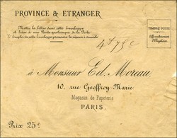 Enveloppe Imprimée De L'Agence Moreau Avec Au Verso L'étiquette Rouge à La Fermeture SERVICE POSTAL / PROVINCE & ETRANGE - Krieg 1870