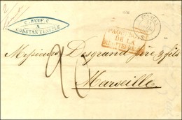 Càd EUROTAS / * Sur Lettre Non Affranchie 2 Ports De Constantinople Pour Marseille. 1853. - TB / SUP. - RR. - Posta Marittima