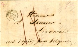 Càd HELLESPONT / * Sur Lettre Non Affranchie 2 Ports De Marseille Pour Livourne. 1854. - TB / SUP. - R. - Maritime Post