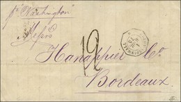 Càd Octo COLON-ASPINWALL * Sur Lettre Pour Bordeaux. Taxe Tampon 12. 1875. - TB / SUP. - R. - Posta Marittima