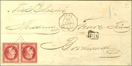 Ancre / N° 32 (2) Càd Octo CUBA / * Sur Lettre Pour Bordeaux. 1870. - TB / SUP. - R. - Posta Marittima