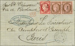 Ancre / N° 57 + 58 (2) Càd Octo BUENOS AIRES / PAQ. FR J N° 2 Sur Lettre Pour Paris. 1875. - SUP. - R. - Maritieme Post