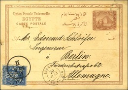 Càd LIGNE N / PAQ.FR. N° 6 / N° 86 Sur Entier Egypte 20 Daté De Suez Pour Berlin. 1880. - TB. - Maritieme Post