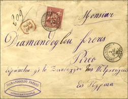 Càd CONSTANTINOPLE / GALATA / N° 71 Bdf Sur Lettre Recommandée Pour Le Pirée. 1884. - TB / SUP. - Maritime Post