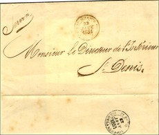 Càd Ste SUZANNE / ÎLE DE LA REUNION Sur Lettre Adressée En Franchise Pour St Denis, Au Verso Càd D'arrivée St DENIS / ÎL - Posta Marittima