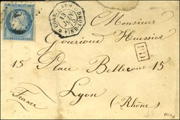 Losange CCH / CG N° 23 Càd Octo CORR.D.ARM / VINH-LONG Sur Lettre Au Tarif De Militaire Pour Lyon. 1875. - TB / SUP. - R - Maritieme Post