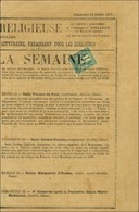 Oblitération Typo / N° 61 Sur Journal Entier LA SEMAINE RELIGIEUSE Du 15 Juillet 1877. - SUP. - R. - 1877-1920: Periodo Semi Moderno