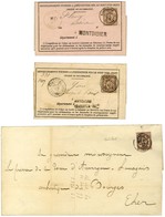 Lot De 3 Lettres Affranchies Avec N° 67 : 1 Imprimé Et 2 Avis De Réception. - TB. - 1877-1920: Semi-Moderne