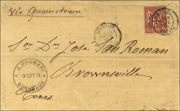 Càd BORDEAUX / GIRONDE / N° 71 Sur Lettre 2 Ports Pour Brownsville (Texas). 1878. - TB. - 1877-1920: Semi-Moderne