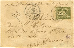 Càd TOULON-S-MER / N° 72 Sur Lettre Chargée Pour Monte Carlo. Au Verso, Descriptif De Chargement Et Càd D'arrivée MONACO - 1877-1920: Semi-Moderne