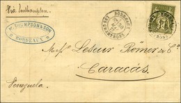 Càd BORDEAUX / LES CHARTRONS / N° 72 Sur Lettre Pour Caracas. 1877. - TB / SUP. - 1877-1920: Periodo Semi Moderno